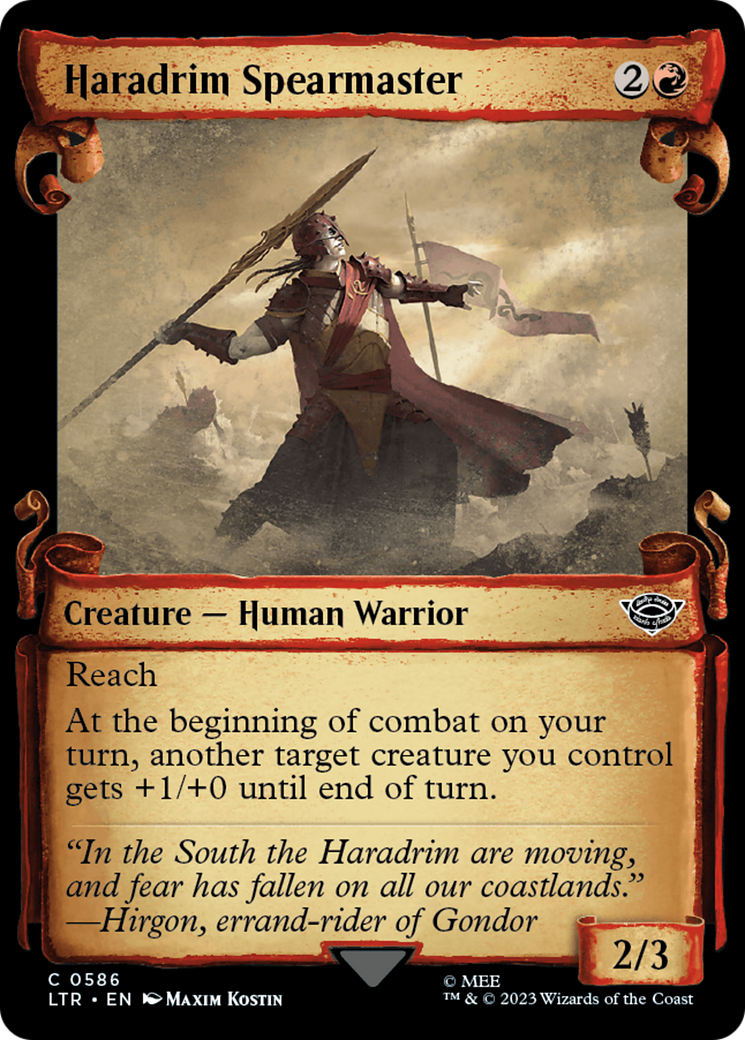 Haradrim Spearmaster (Showcase Scrolls): (Showcase) [The Lord of the Rings: Tales of Middle-earth]