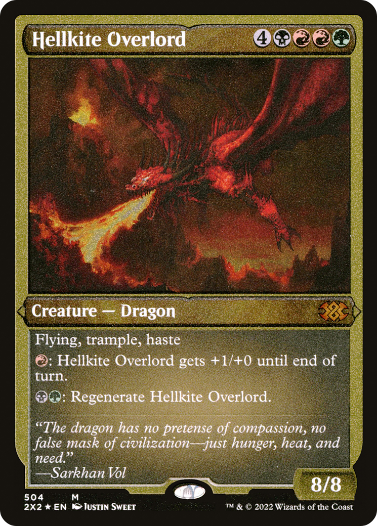 Hellkite Overlord (Foil Etched) [Double Masters 2022] Foil