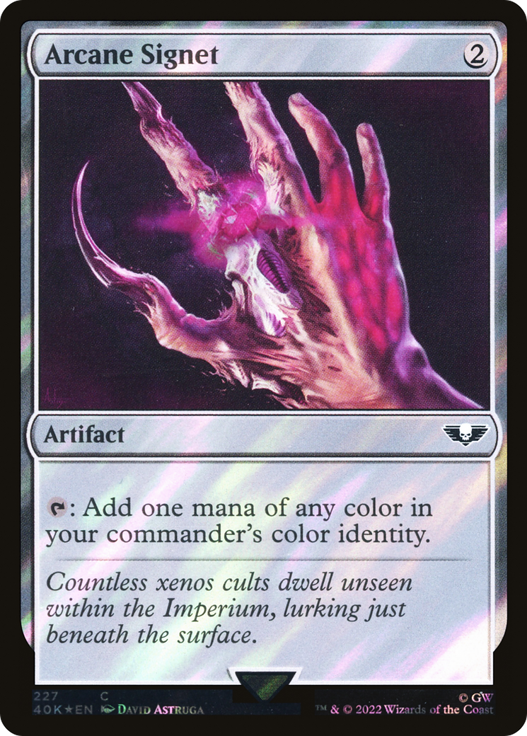 Arcane Signet (227) (Surge Foil) - Warhammer 40,000 Commander Foil