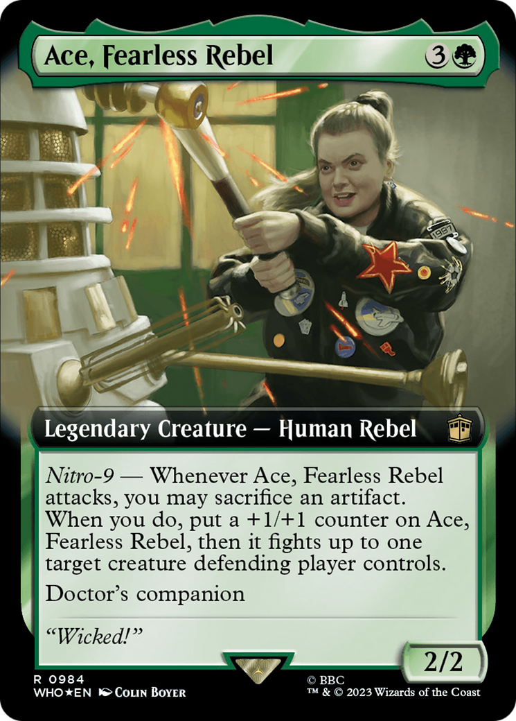 Ace, Fearless Rebel (Extended Art) (Surge Foil) - Doctor Who: (Extended Art) Foil