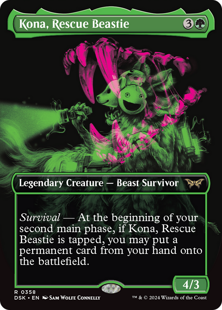 Kona, Rescue Beastie (Showcase) [Duskmourn: House of Horror] (Borderless)