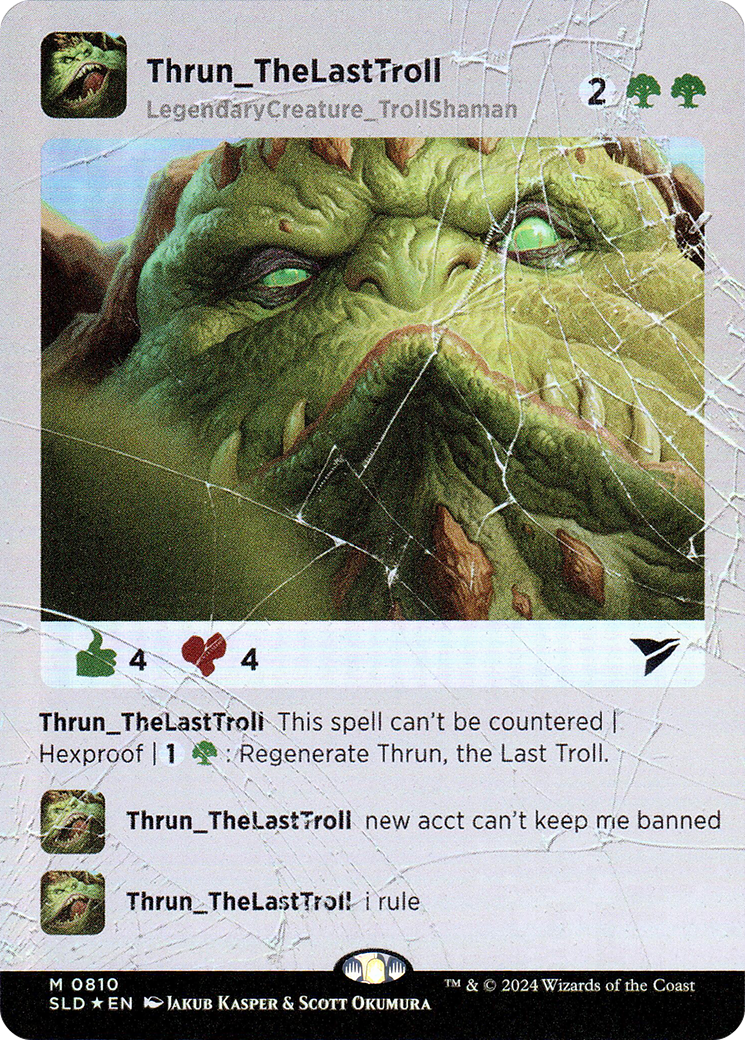 Thrun, the Last Troll (Rainbow Foil) [Secret Lair Drop] (Borderless) Foil