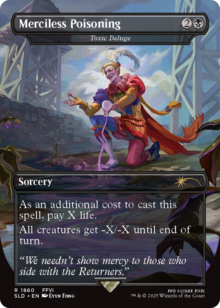 Toxic Deluge (SLD-1860) - Secret Lair Drop / Merciless Poisoning (Borderless) Foil