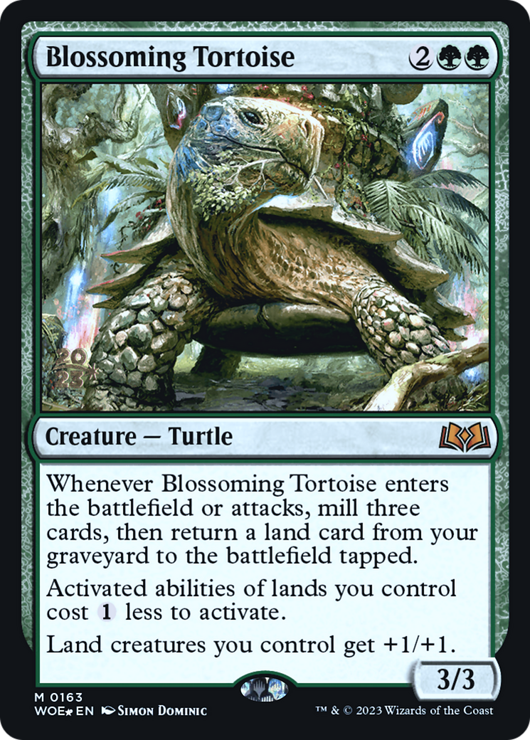 Blossoming Tortoise - Wilds of Eldraine Promos Foil