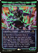 Hidetsugu, Devouring Chaos (Neon Green): (Showcase) [Kamigawa: Neon Dynasty] Foil