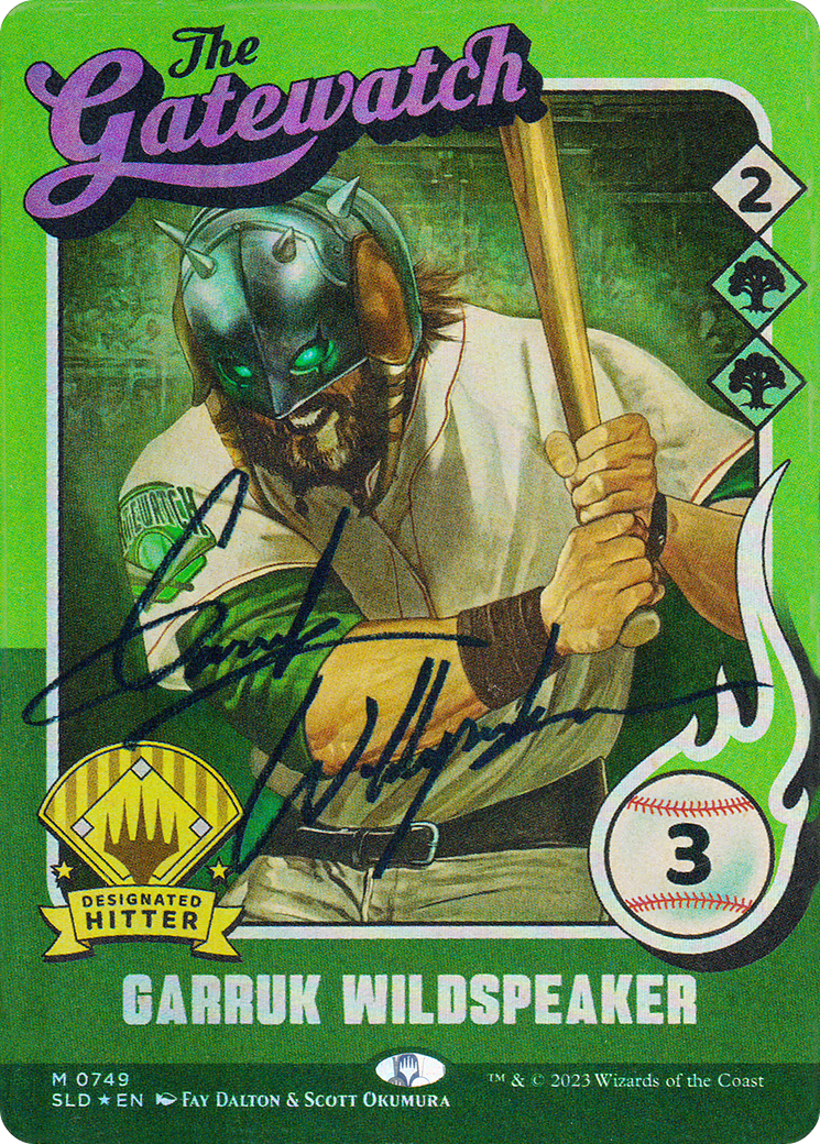 Garruk Wildspeaker (749) (Autographed): (Full Art) (Borderless) [Secret Lair Drop] Foil
