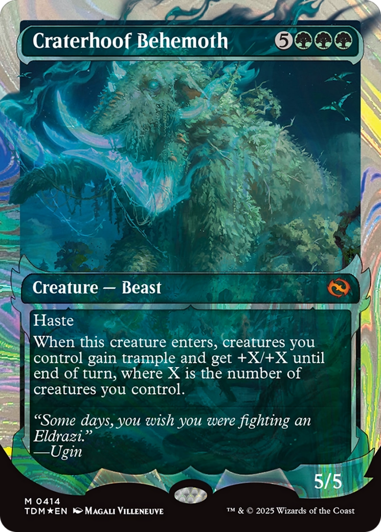 Craterhoof Behemoth (Showcase) (Halo Foil): (Showcase) [Tarkir: Dragonstorm] Foil