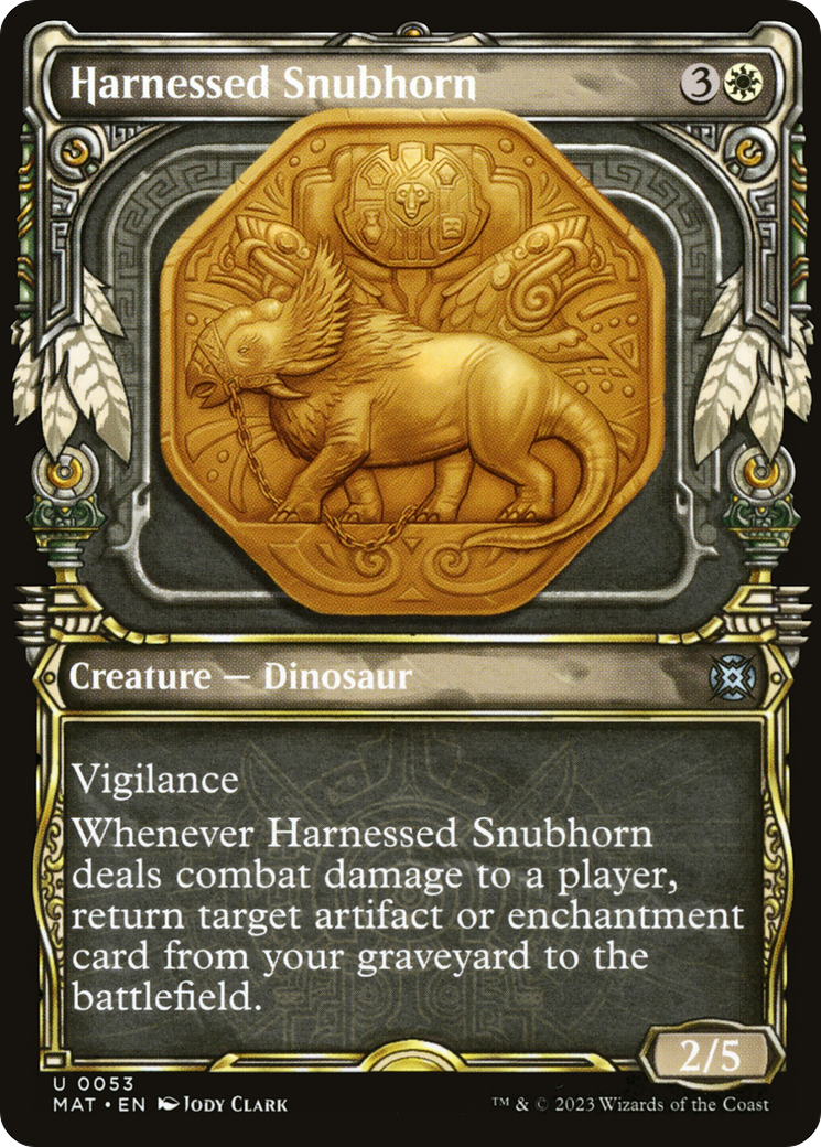 Harnessed Snubhorn (Showcase): (Showcase) [March of the Machine: The Aftermath]