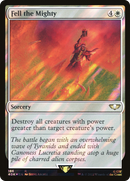 Fell the Mighty (Surge Foil) [Warhammer 40,000 Commander] Foil