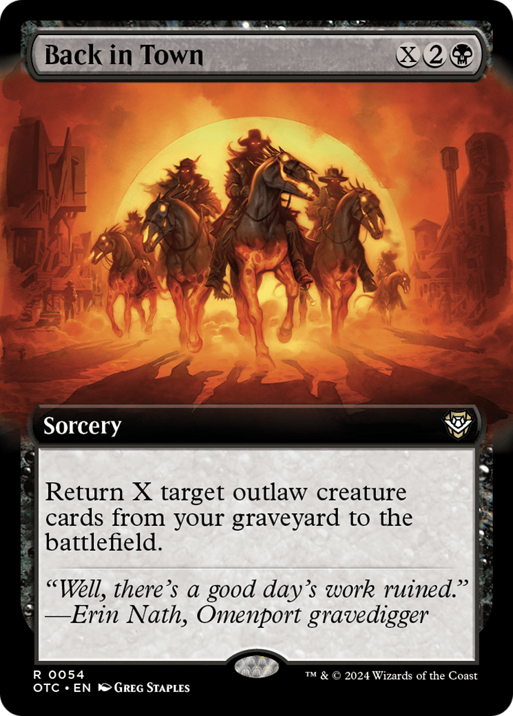 Back in Town (Extended Art) - Outlaws of Thunder Junction Commander: (Extended Art)