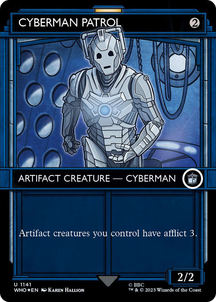 Cyberman Patrol (Showcase) (Surge Foil): (Showcase) (Borderless) [Doctor Who] Foil