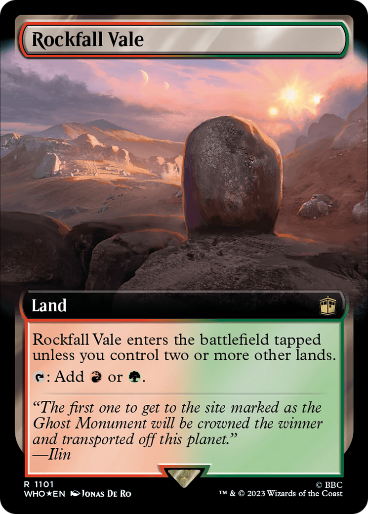 Rockfall Vale (Extended Art) (Surge Foil) - [Doctor Who]: (Extended Art) Foil