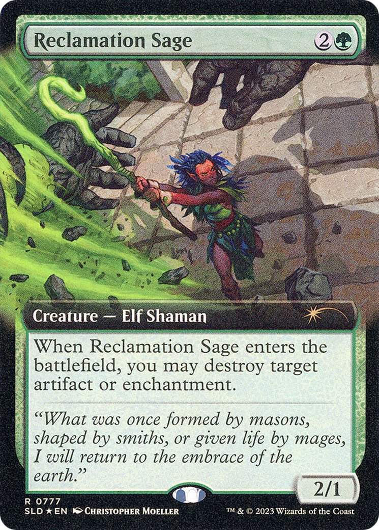 Reclamation Sage (Extended Art) [Secret Lair Drop]: (Extended Art) Foil