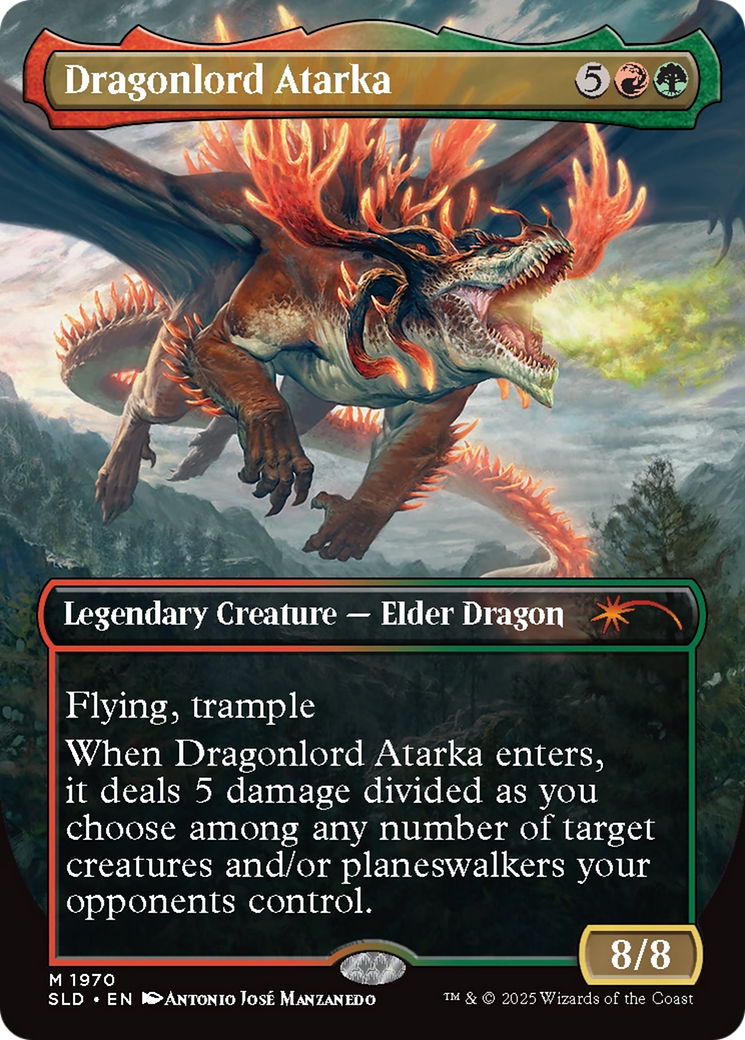 Dragonlord Atarka (Borderless) [Secret Lair Drop]