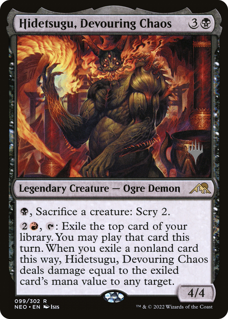 Hidetsugu, Devouring Chaos [Kamigawa: Neon Dynasty Promos]