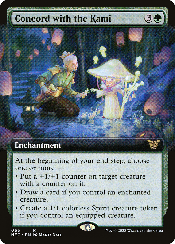 Concord with the Kami (Extended Art): (Extended Art) [Neon Dynasty Commander]