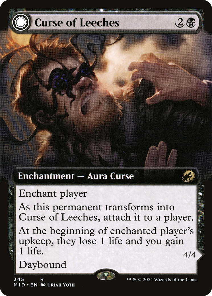 Curse of Leeches (Extended Art): (Extended Art, Double Faced Transform) [Innistrad: Midnight Hunt]