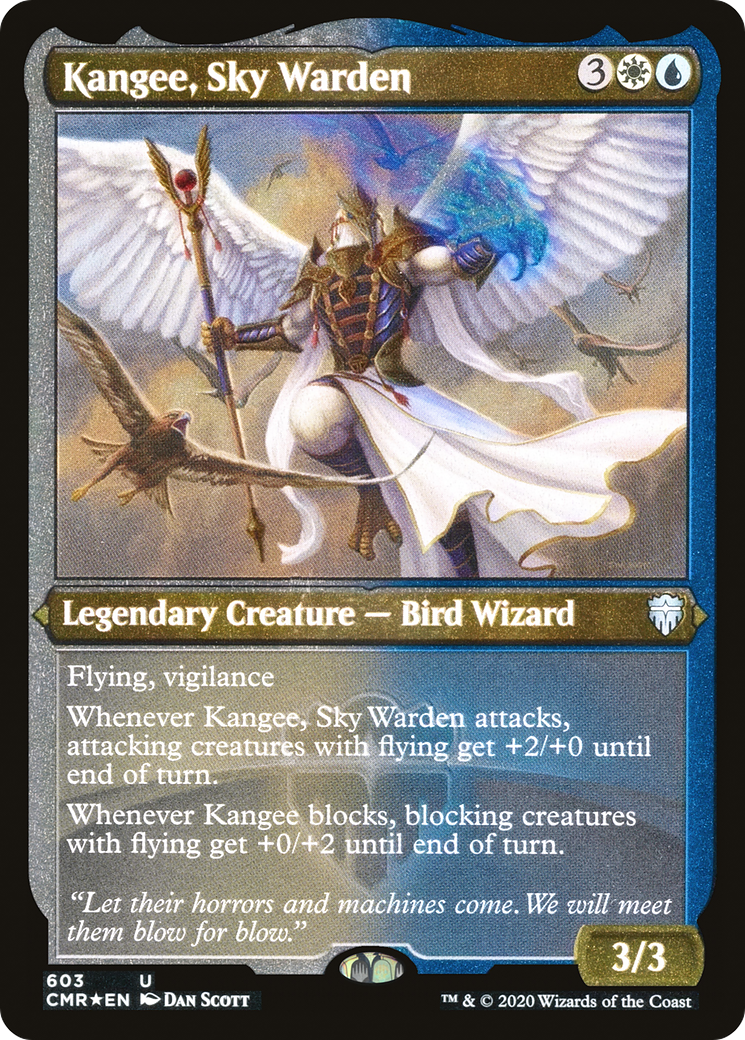 Kangee, Sky Warden (Foil Etched) [Commander Legends] Foil