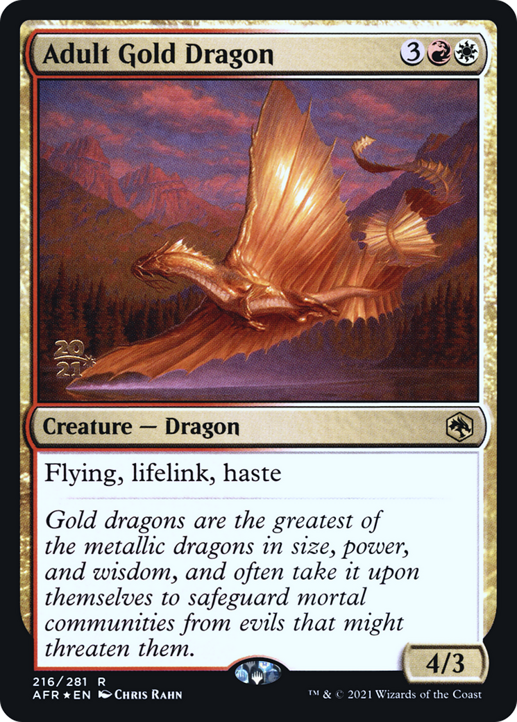 Adult Gold Dragon - Adventures in the Forgotten Realms Promos Foil
