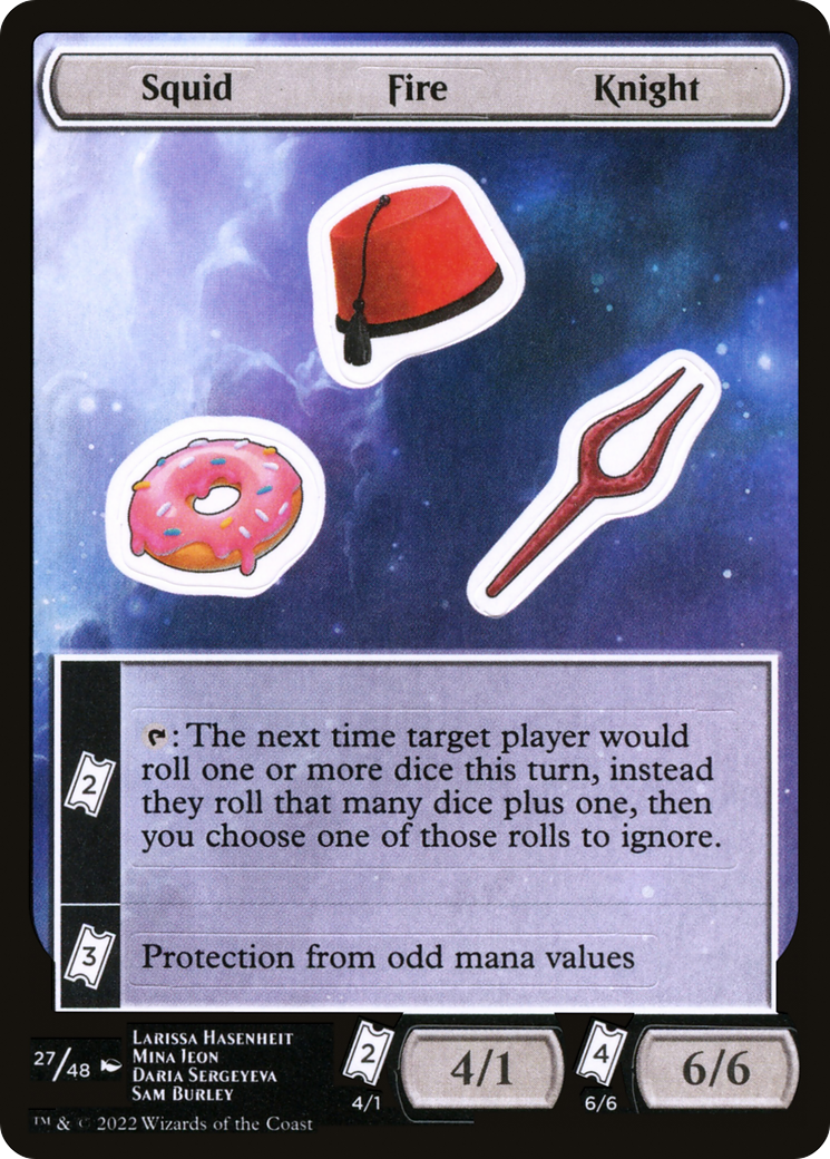 Squid Fire Knight - [Unfinity Sticker Sheets]