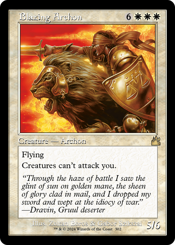 Blazing Archon (Retro Frame) - Ravnica Remastered