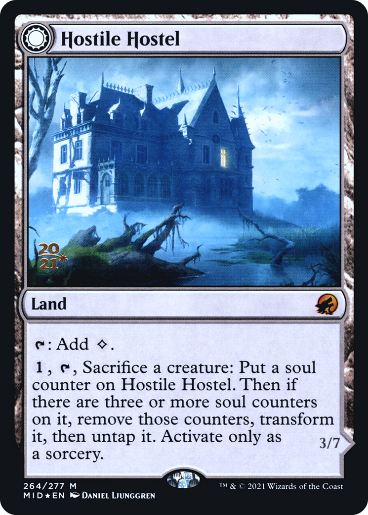 Hostile Hostel: (Double Faced Transform) [Innistrad: Midnight Hunt Promos] Foil