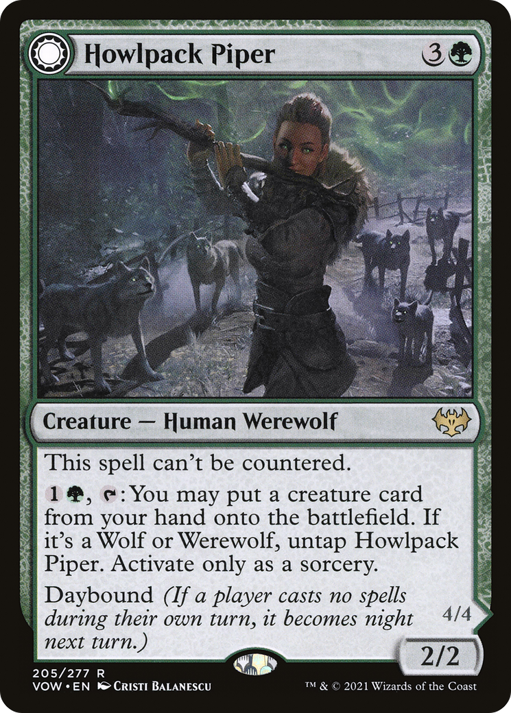 Howlpack Piper: (Double Faced Transform) [Innistrad: Crimson Vow]