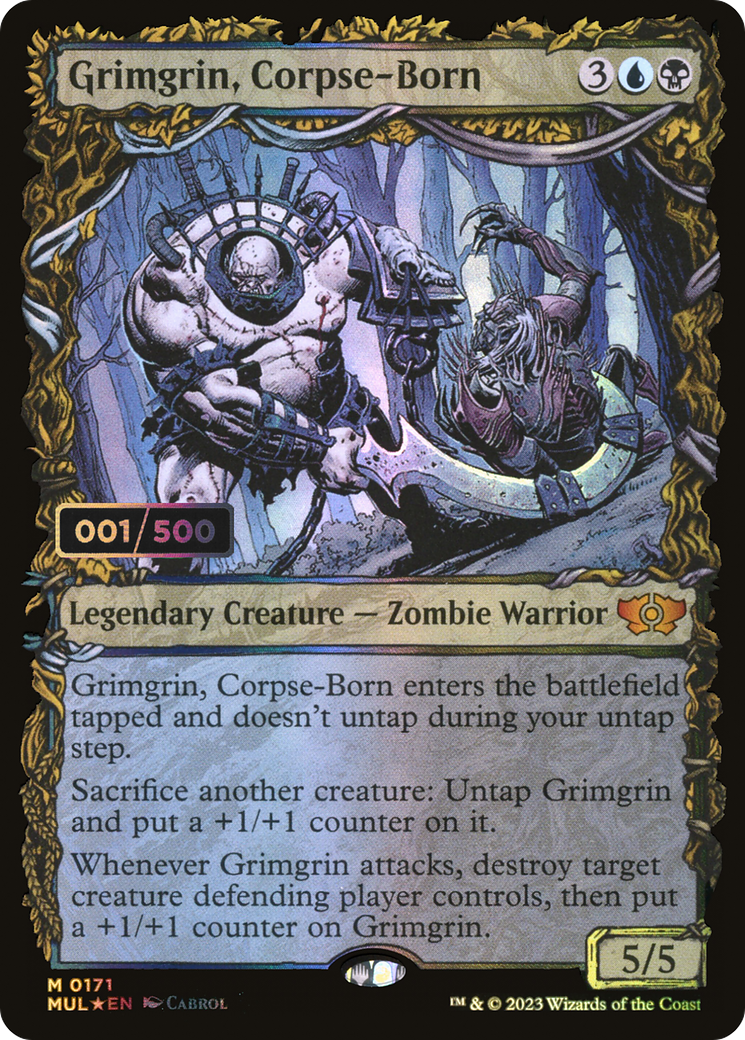 Grimgrin, Corpse-Born (Serial Numbered): (Showcase) [Multiverse Legends] Foil