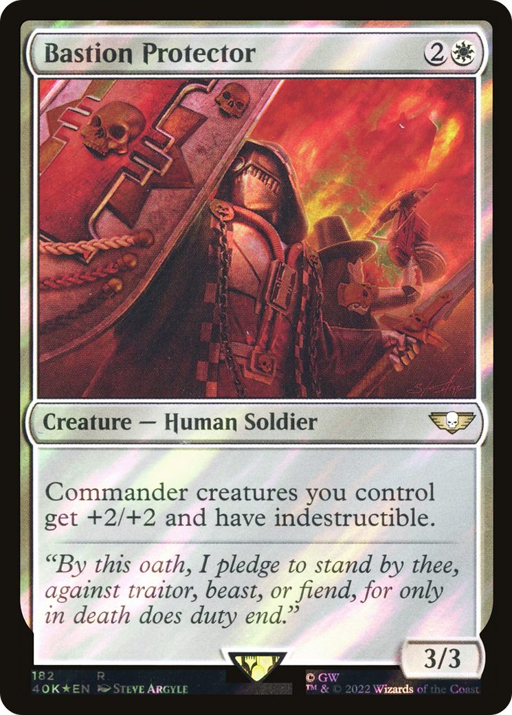 Bastion Protector (Surge Foil) - Warhammer 40,000 Commander Foil