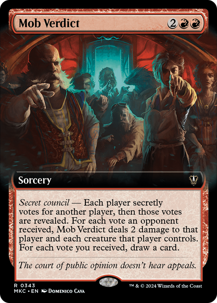 Mob Verdict (Extended Art) - [Murders at Karlov Manor Commander]: (Extended Art)
