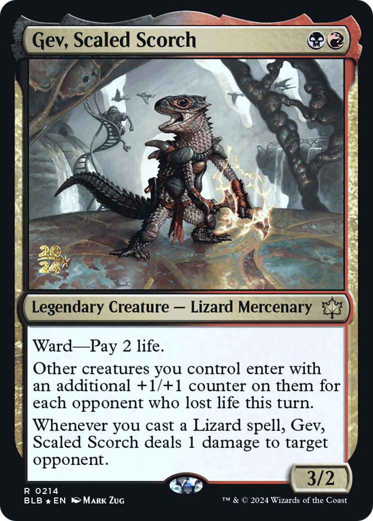 Gev, Scaled Scorch [Bloomburrow Promos] Foil