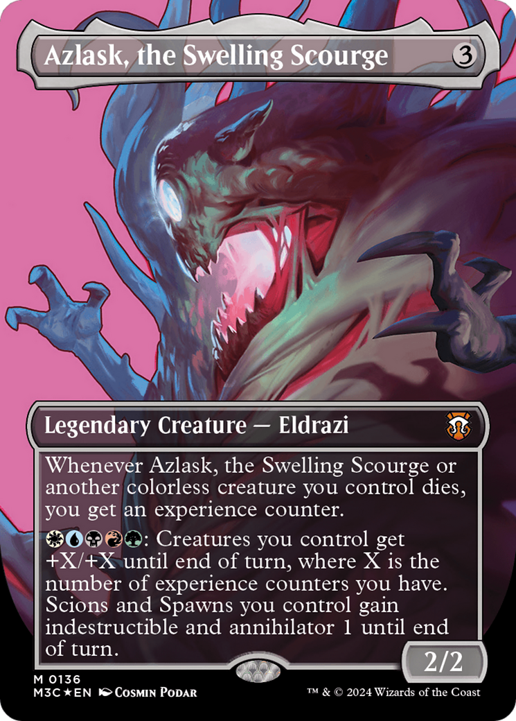 Azlask, the Swelling Scourge (Borderless) (Ripple Foil) - Modern Horizons 3 Commander Foil