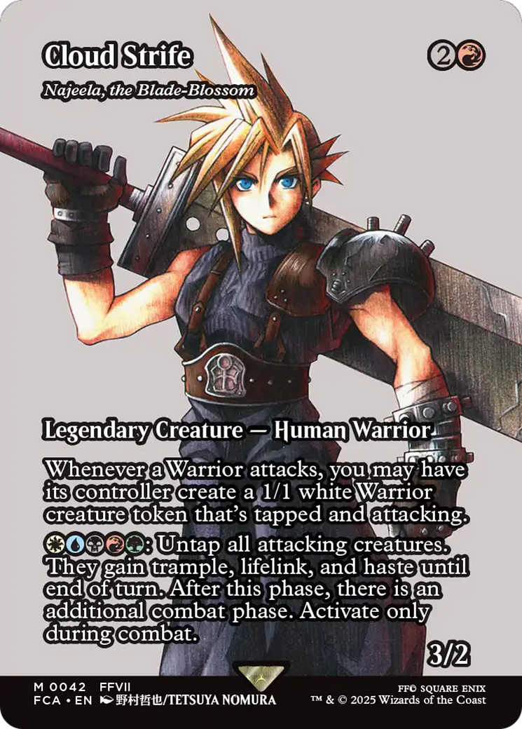 Cloud Strife - Najeela, the Blade-Blossom (Showcase) (Borderless) [FINAL FANTASY: Through the Ages] / Cloud Strife