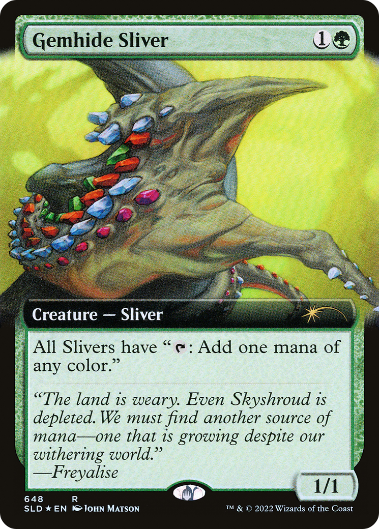 Gemhide Sliver (Extended Art): (Extended Art) [Secret Lair Drop] Foil