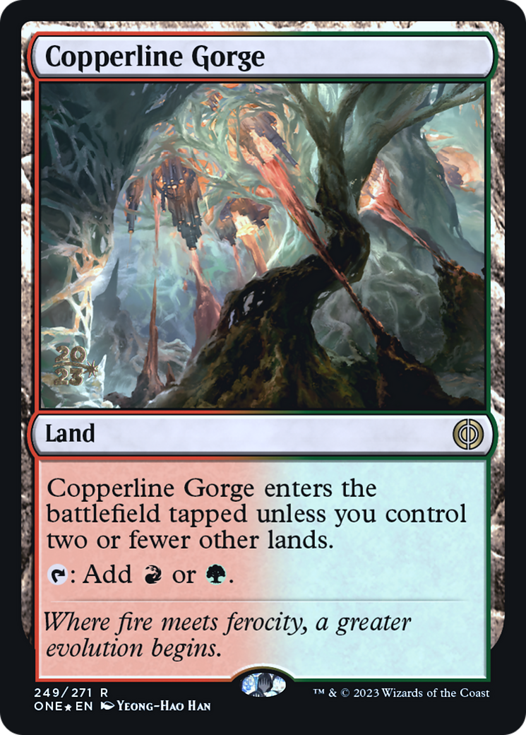 Copperline Gorge [Phyrexia: All Will Be One Promos] Foil