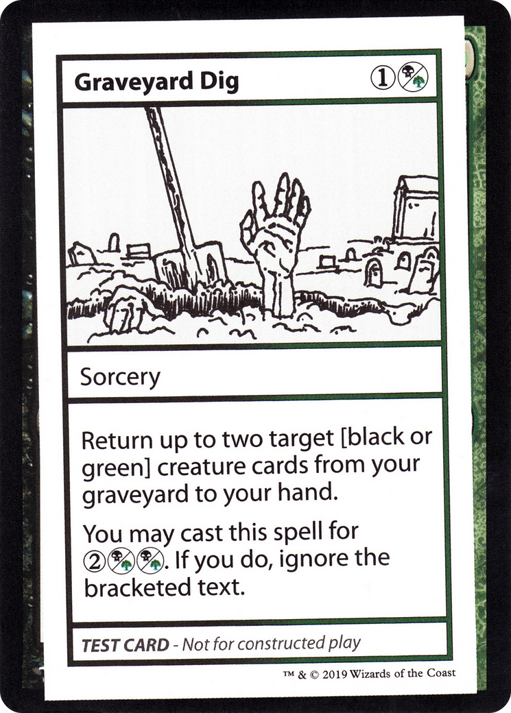 Graveyard Dig (No PW Symbol) [Mystery Booster Playtest Cards 2021]