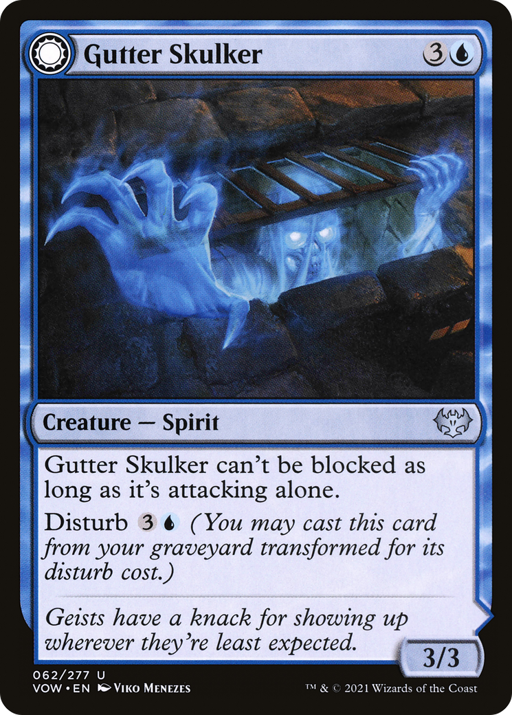 Gutter Skulker: (Double Faced Transform) [Innistrad: Crimson Vow]
