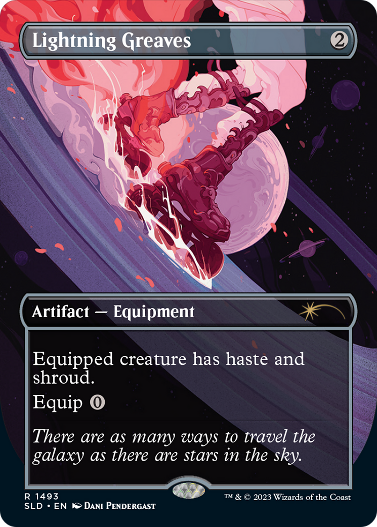 Lightning Greaves (1493) [Secret Lair Drop] (Borderless)