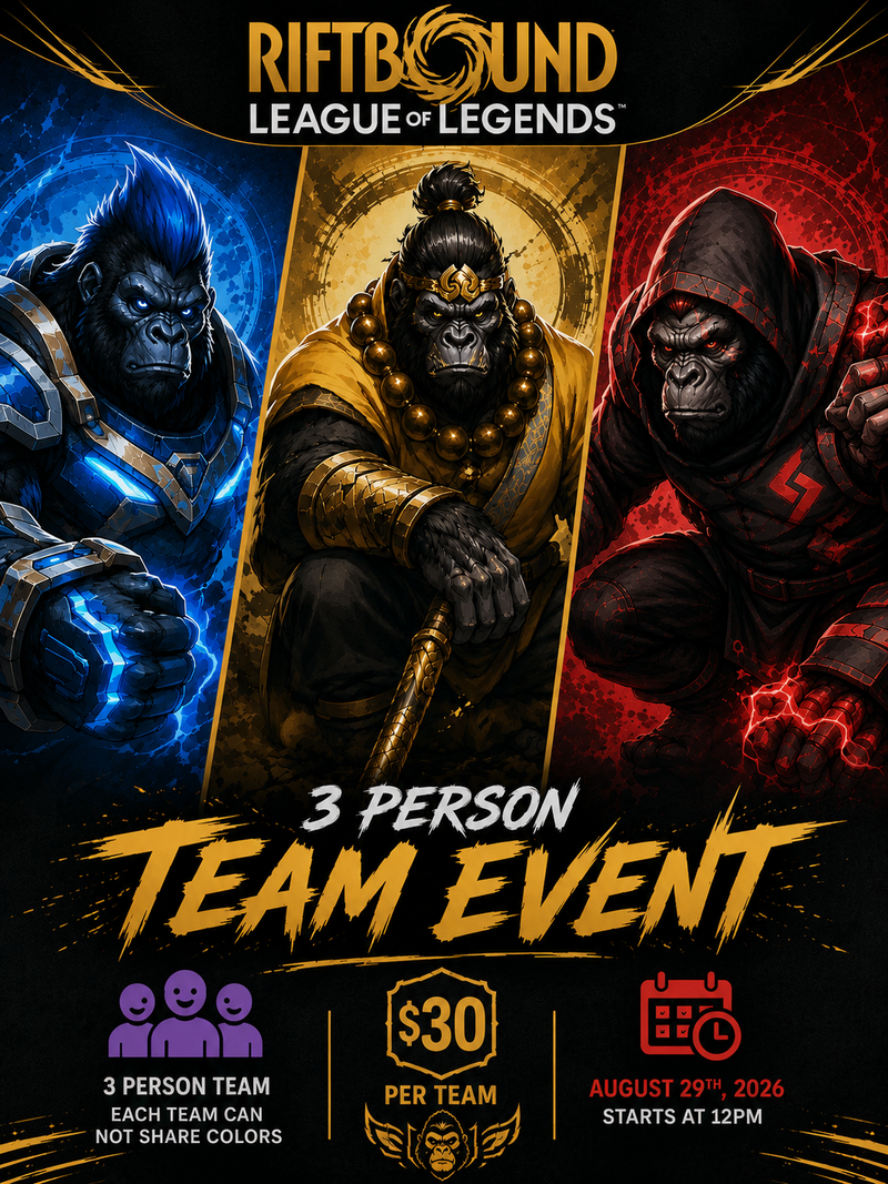 3-Person Team Riftbound Constructed (Aug 29th) $30 per team