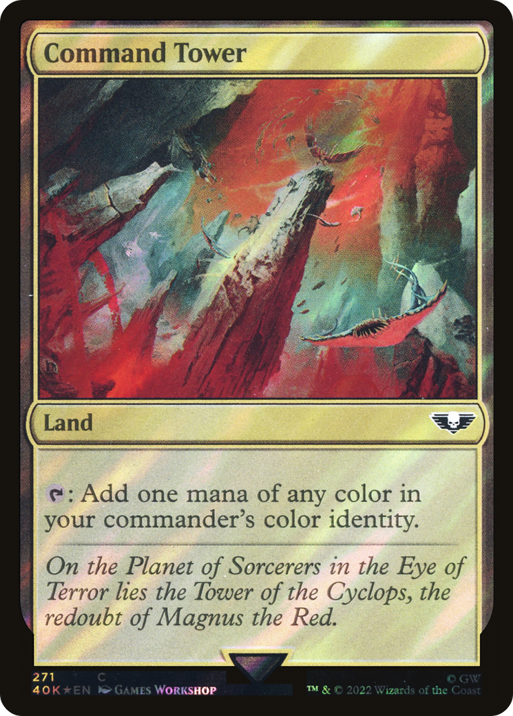 Command Tower (271) (Surge Foil) [Warhammer 40,000 Commander] Foil