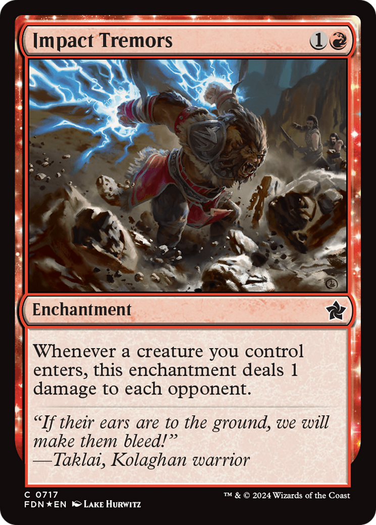 Impact Tremors: (enchantment) [Foundations] Foil