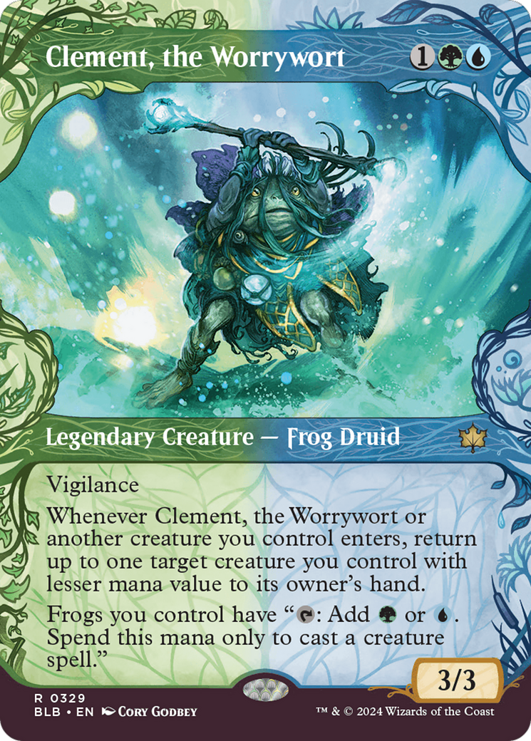 Clement, the Worrywort (Showcase): (Showcase) (Borderless) [Bloomburrow]