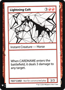 Lightning Colt [Mystery Booster Playtest Cards]