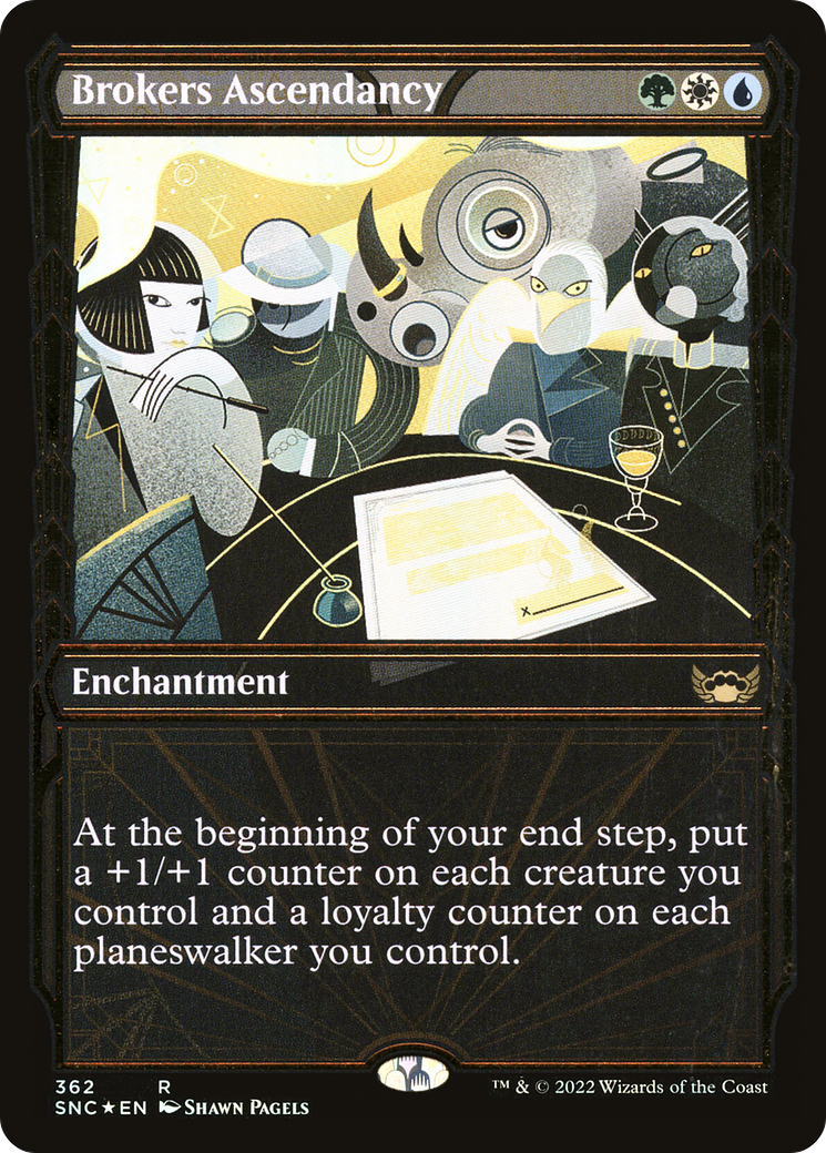 Brokers Ascendancy (Gilded Foil) - Streets of New Capenna: (Showcase) Foil