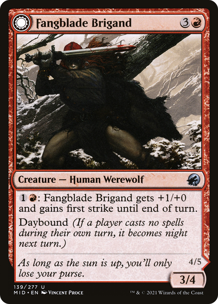 Fangblade Brigand: (Double Faced Transform) [Innistrad: Midnight Hunt]