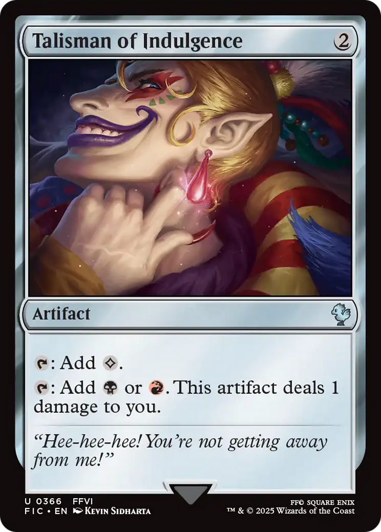 Talisman of Indulgence [FINAL FANTASY Commander]