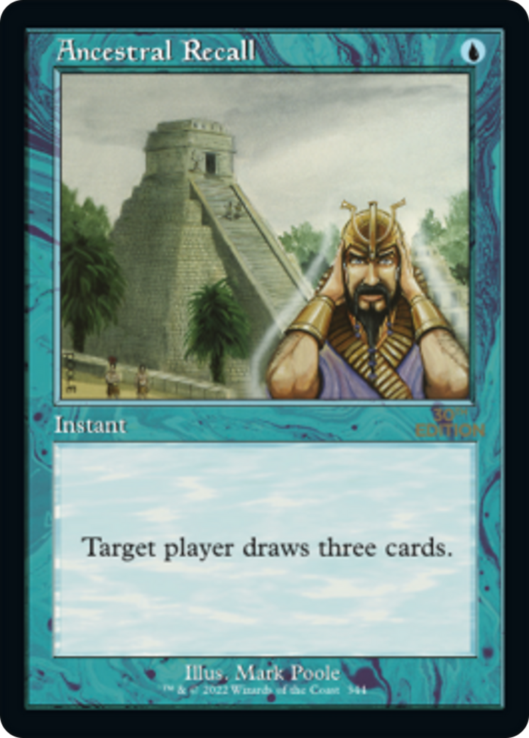 Ancestral Recall (Retro Frame) - 30th Anniversary Edition