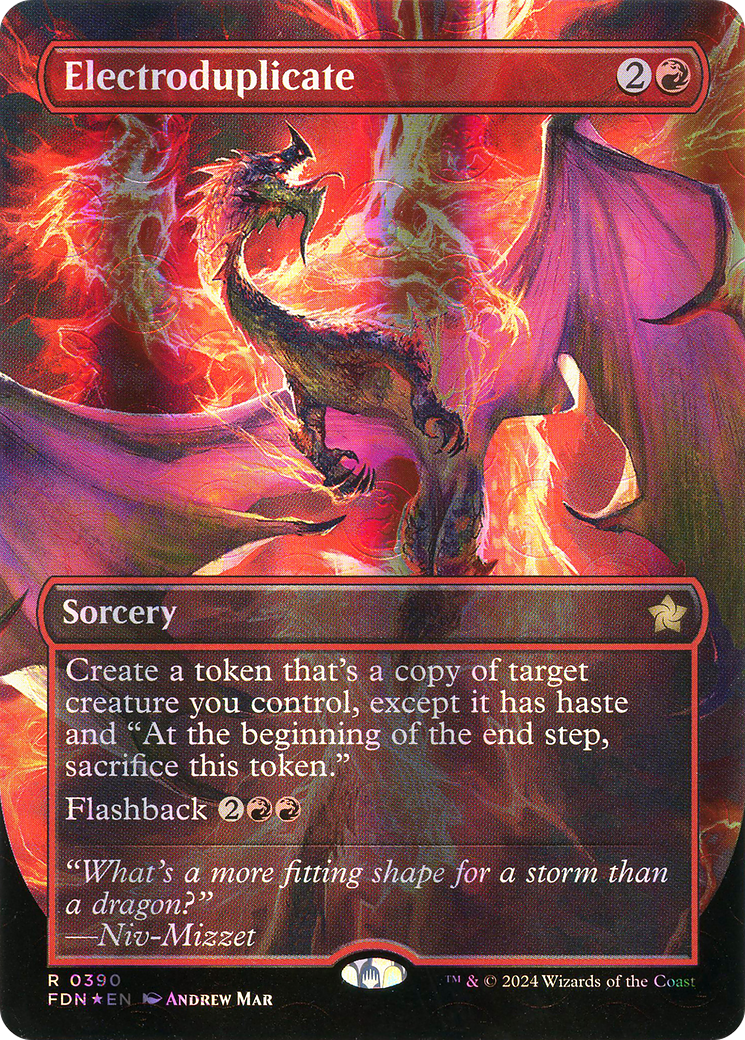 Electroduplicate (Borderless) (Mana Foil) [Foundations] Foil