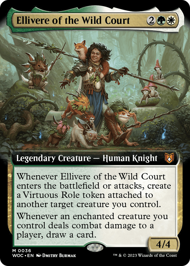 Ellivere of the Wild Court (Extended Art) - Wilds of Eldraine Commander: (Extended Art)