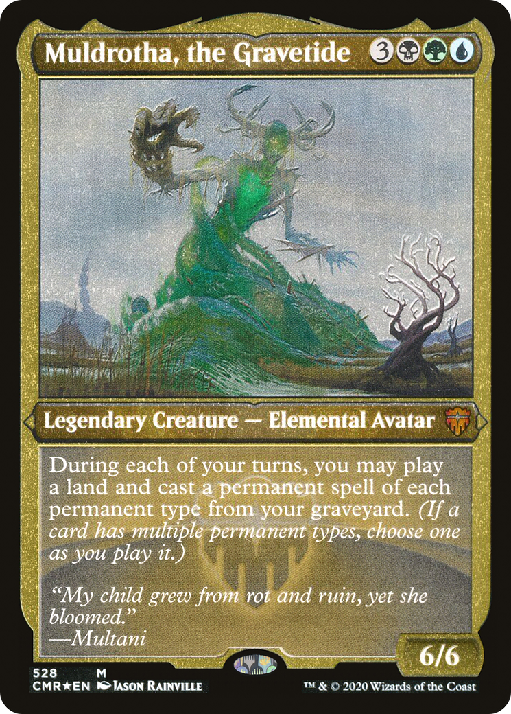 Muldrotha, the Gravetide (Foil Etched) (CMR-528) - Commander Legends Etched Foil